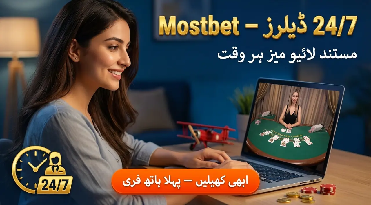 Mostbet: ڈیلرز کے ساتھ 24/7 گیمز